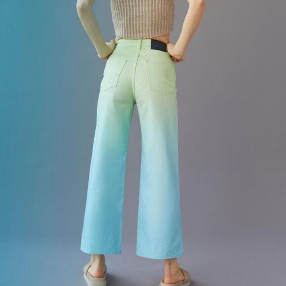 NWT Urban Outfitters BDG High Waist, Wide Leg Ombré Jeans - Picture 1 of 13